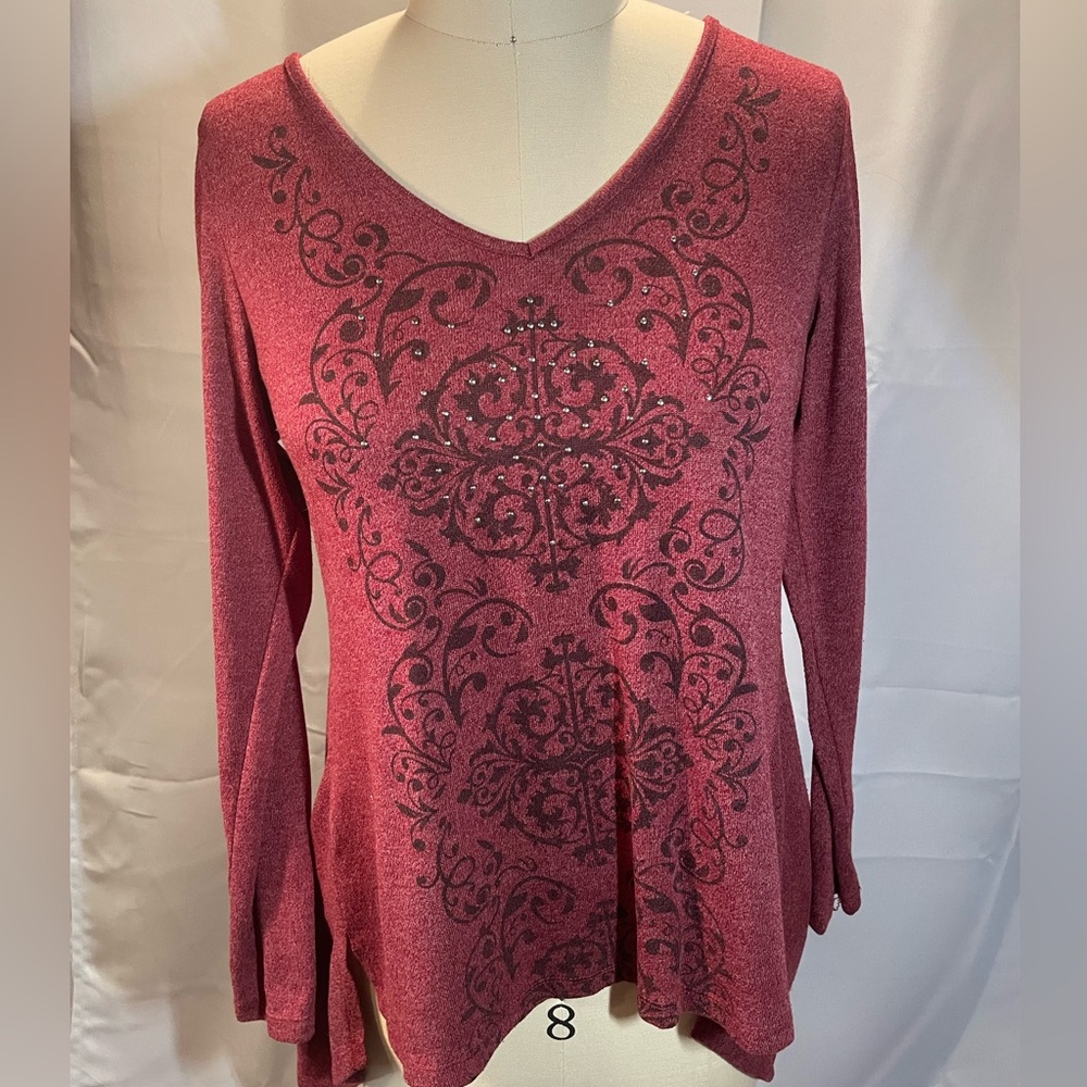 Unity World Wear Maroon Long Sleeve Top
